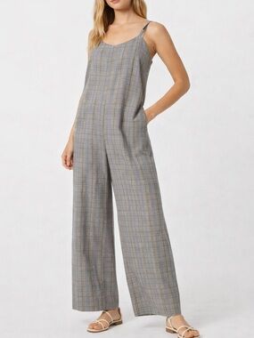 NWT Fanfare Label Plaid Pantsuit Size 8 Straight Leg Pants